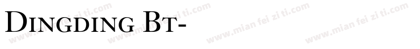 Dingding Bt字体转换